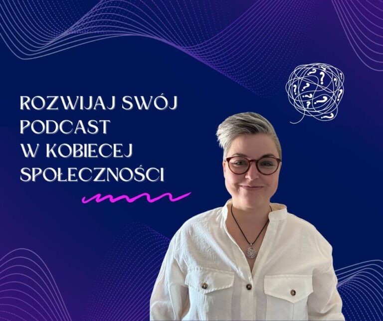 Grafika spotkań podcasterek- podcastowe czwartki