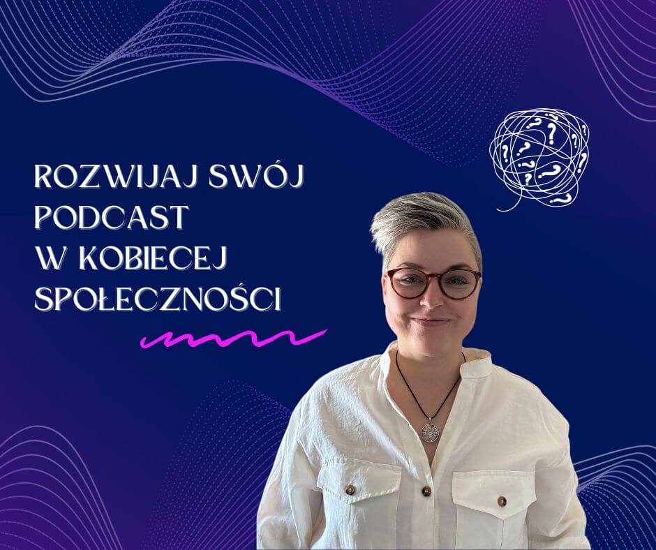 Grafika spotkań podcasterek- podcastowe czwartki